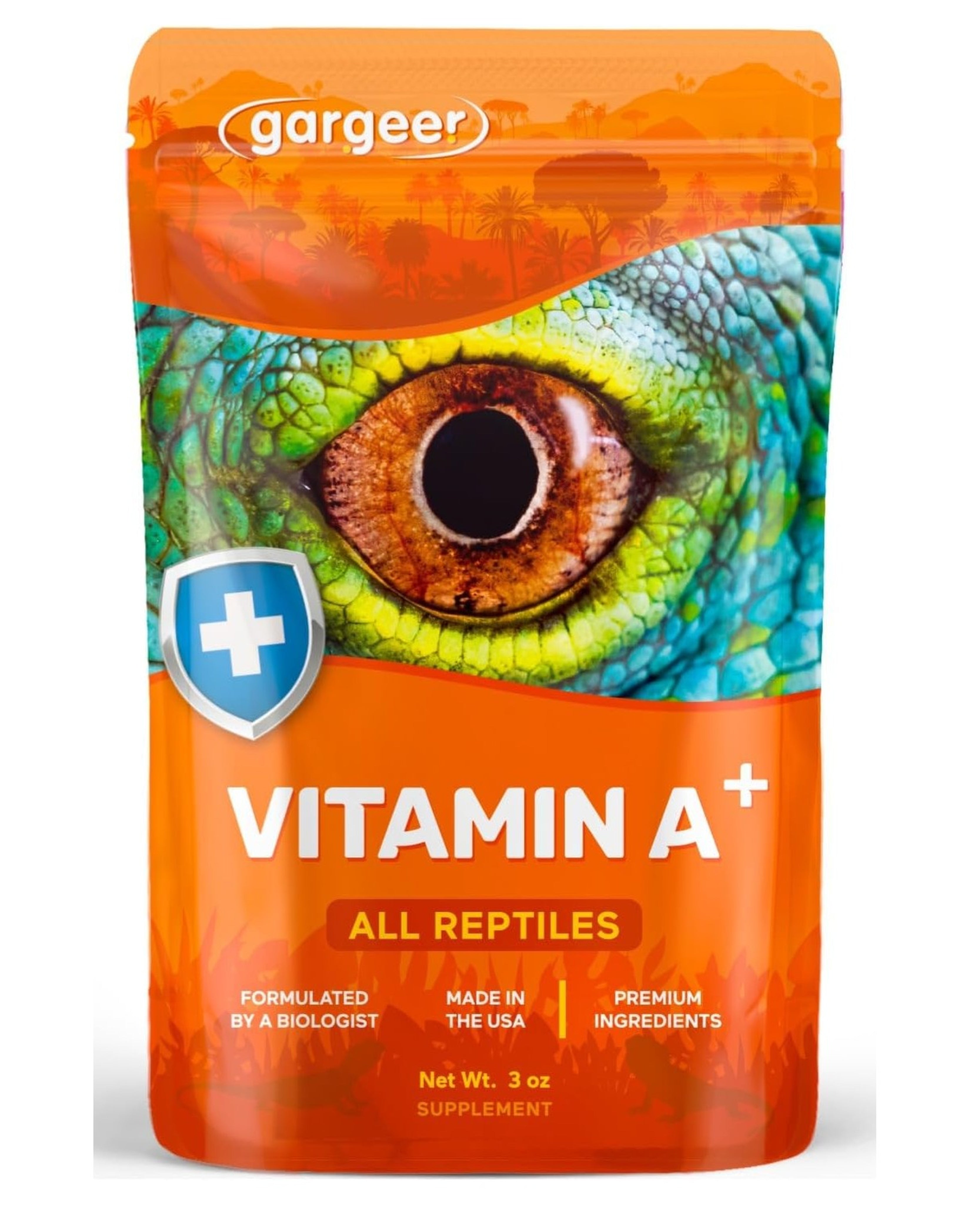 'Vitamin A Plus' Supplement for Reptiles | Retinyl Palmitate + Beta-Carotene | Supports Vision, Skin, Immune & Vitality | Geckos, Dragons, Tortoises, Turtles, Snakes | 3oz | Made in USA. Enjoy!