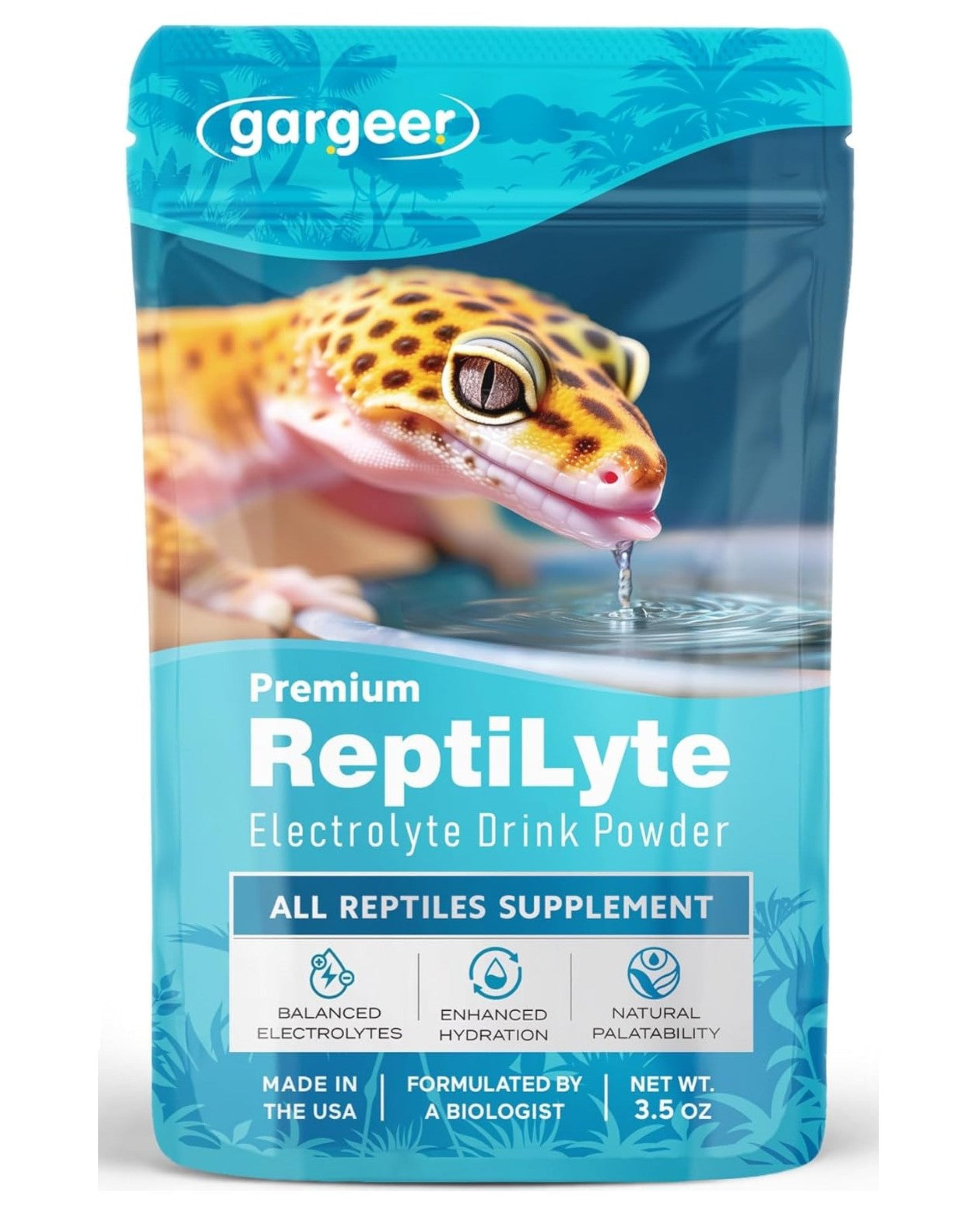 ReptiLyte Premium Electrolyte Drink Supplement for Reptiles | Daily Hydration & Wellness Support | Bearded Dragons, Geckos, Lizards, Tortoises, Snakes | 3.5oz | Made in USA. Enjoy!
