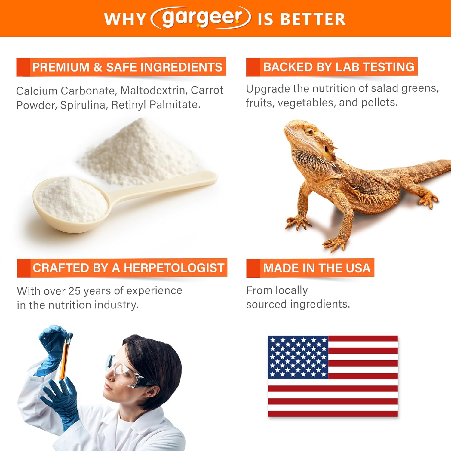 'Vitamin A Plus' Supplement for Reptiles | Retinyl Palmitate + Beta-Carotene | Supports Vision, Skin, Immune & Vitality | Geckos, Dragons, Tortoises, Turtles, Snakes | 3oz | Made in USA. Enjoy!