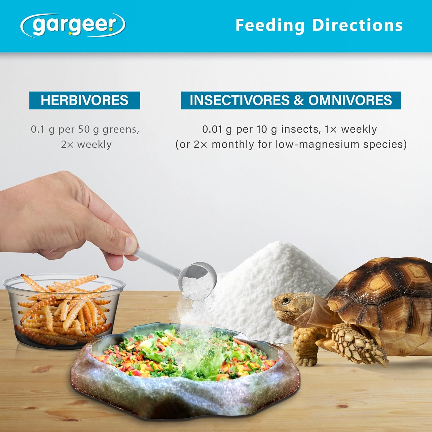 'Complete Minerals Plus' Supplement for All Reptiles | Supports Strong Bones, Shell, Skin, Muscle Function, Metabolism & Clay Minerals Boost | Lizards, Turtles & Tortoises | 3oz | Made in USA. Enjoy!