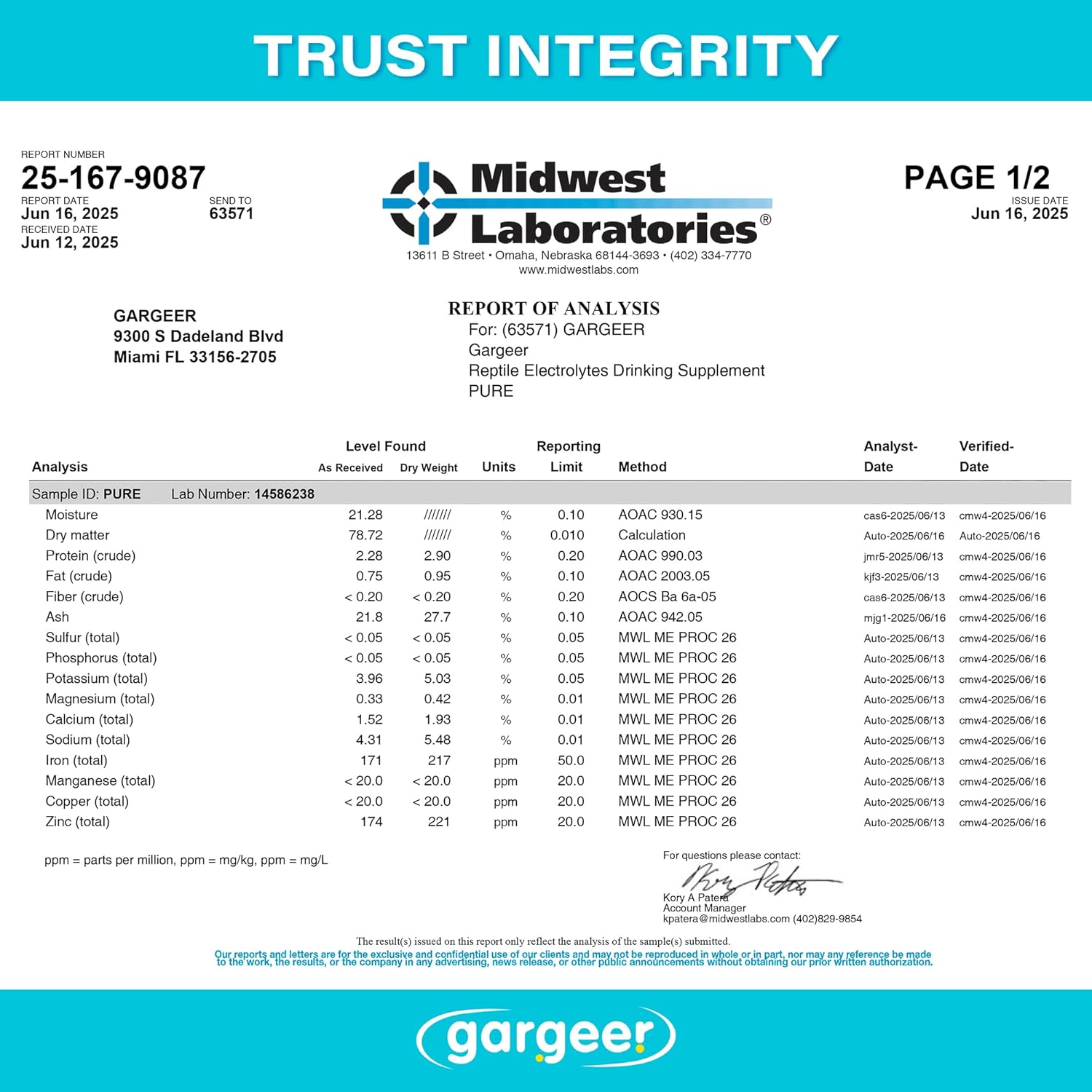 ReptiLyte Premium Electrolyte Drink Supplement for Reptiles | Daily Hydration & Wellness Support | Bearded Dragons, Geckos, Lizards, Tortoises, Snakes | 3.5oz | Made in USA. Enjoy!