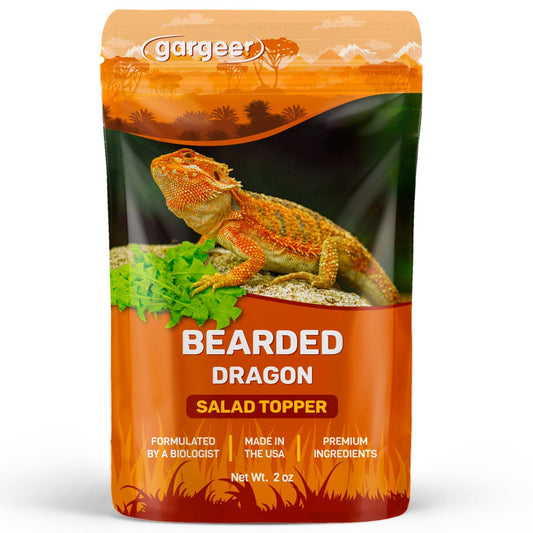 Gargeer Bearded Dragon Salad Topper: Supercharge Healthy Diet Supplement - Essential Nutrition Care Blend for Strength & Robust Immune System in Juvenile & Adult Dragons 2oz