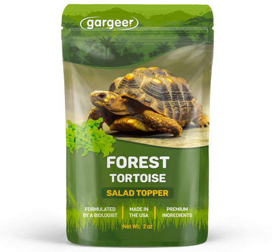 Gargeer Forest Tortoise Salad Topper: Supercharge Healthy Diet Supplement - Essential Nutrition Care Blend for Strength & Robust Immune System in Juveniles & Adults. 2oz