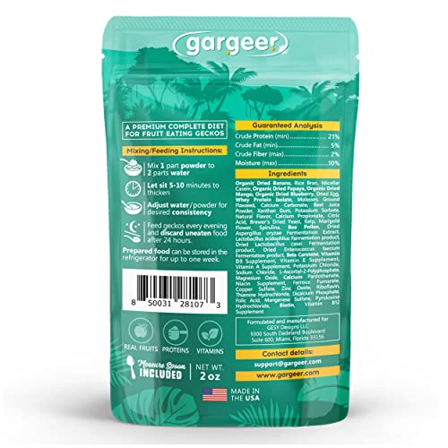 Complete Crested Gecko Food Diet Fruit Blend