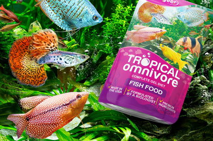 3oz Tropical Omnivore Fish Food Complete Fresh Water Fish Gel Diet for Both Juveniles & Adults