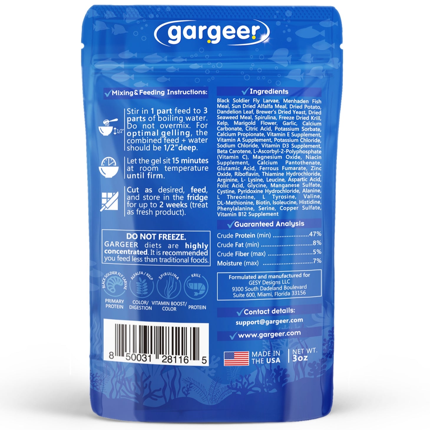 Gargeer African Cichlid Fish Food