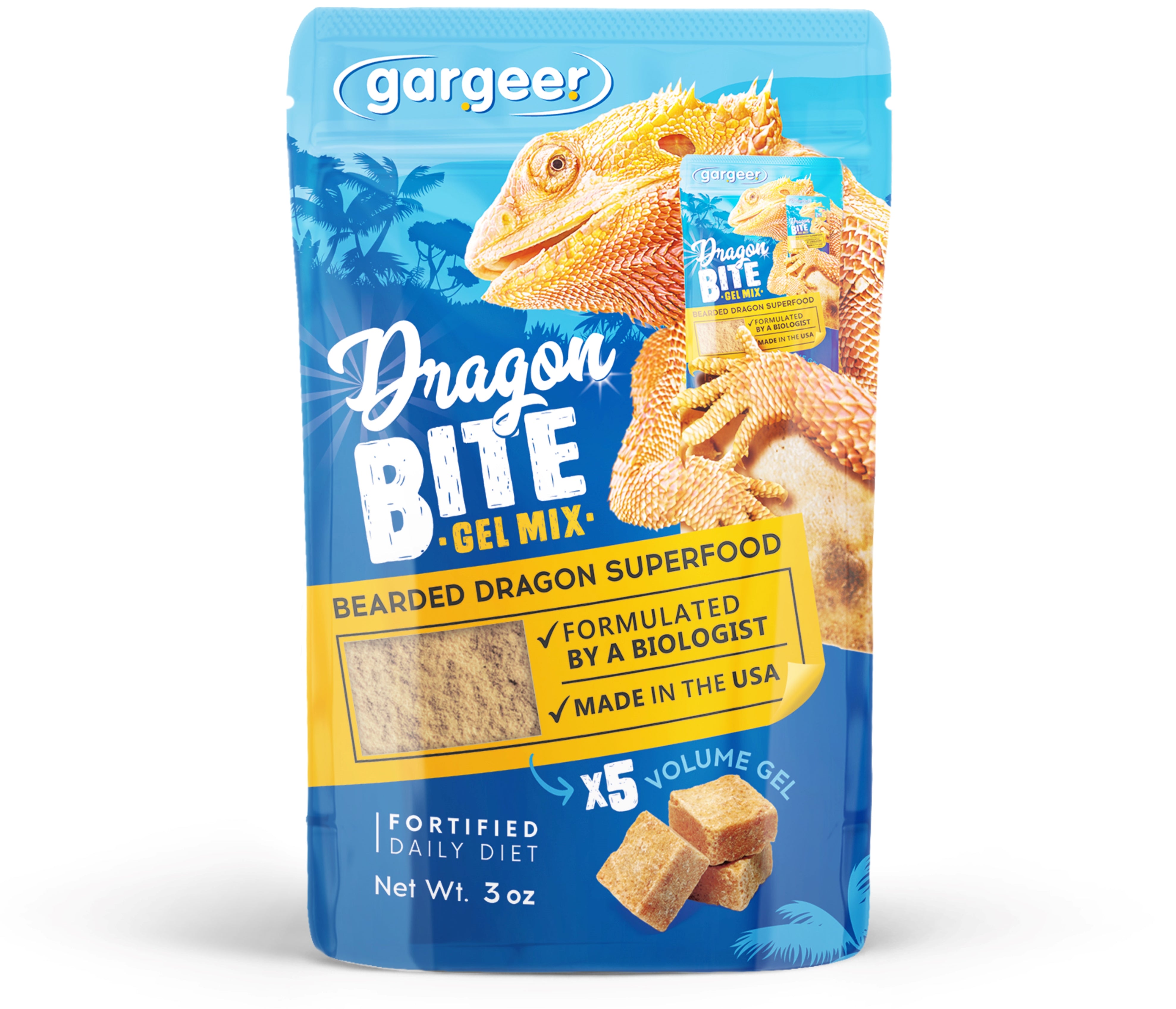 Bearded Dragon Food Complete Gel Diet for Both Juveniles and Adults