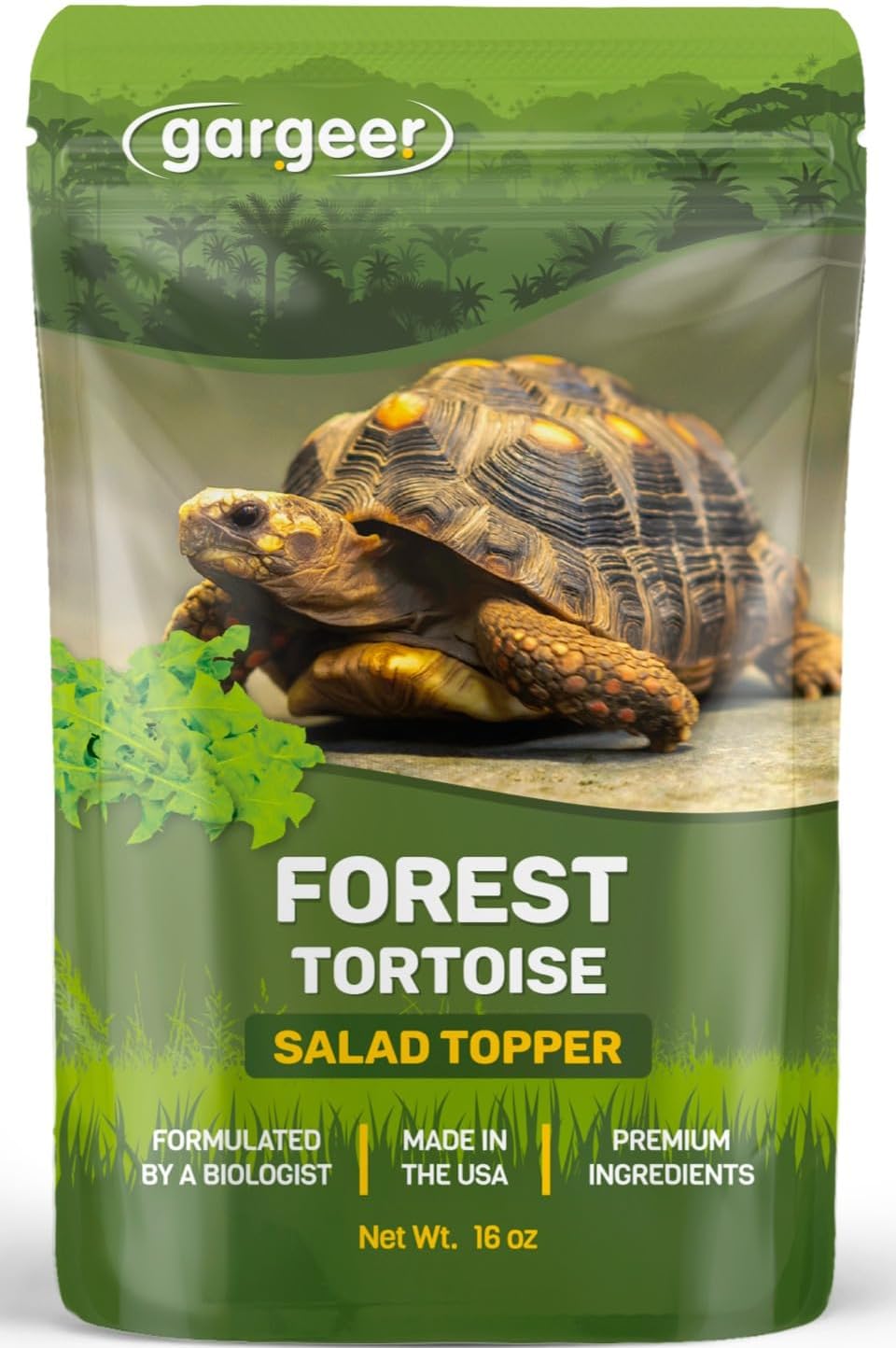Gargeer Forest Tortoise Salad Topper: Supercharge Healthy Diet Supplement - Essential Nutrition Care Blend for Strength & Robust Immune System in Juveniles & Adults.