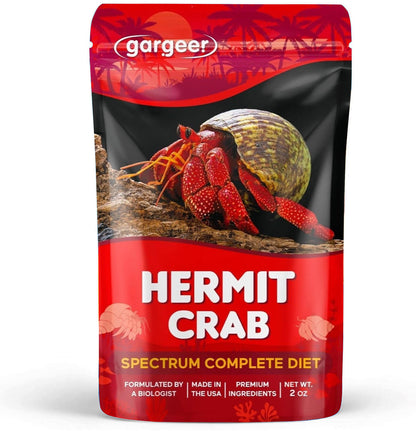 Gargeer 2oz Hermit Crab Spectrum Complete Diet. Easily Digested, Non-GMO Premium Ingredients Only. Strengthen, Beautify Crab’s Exoskeleton & Support All Nutritional and Immune System Needs. Enjoy!