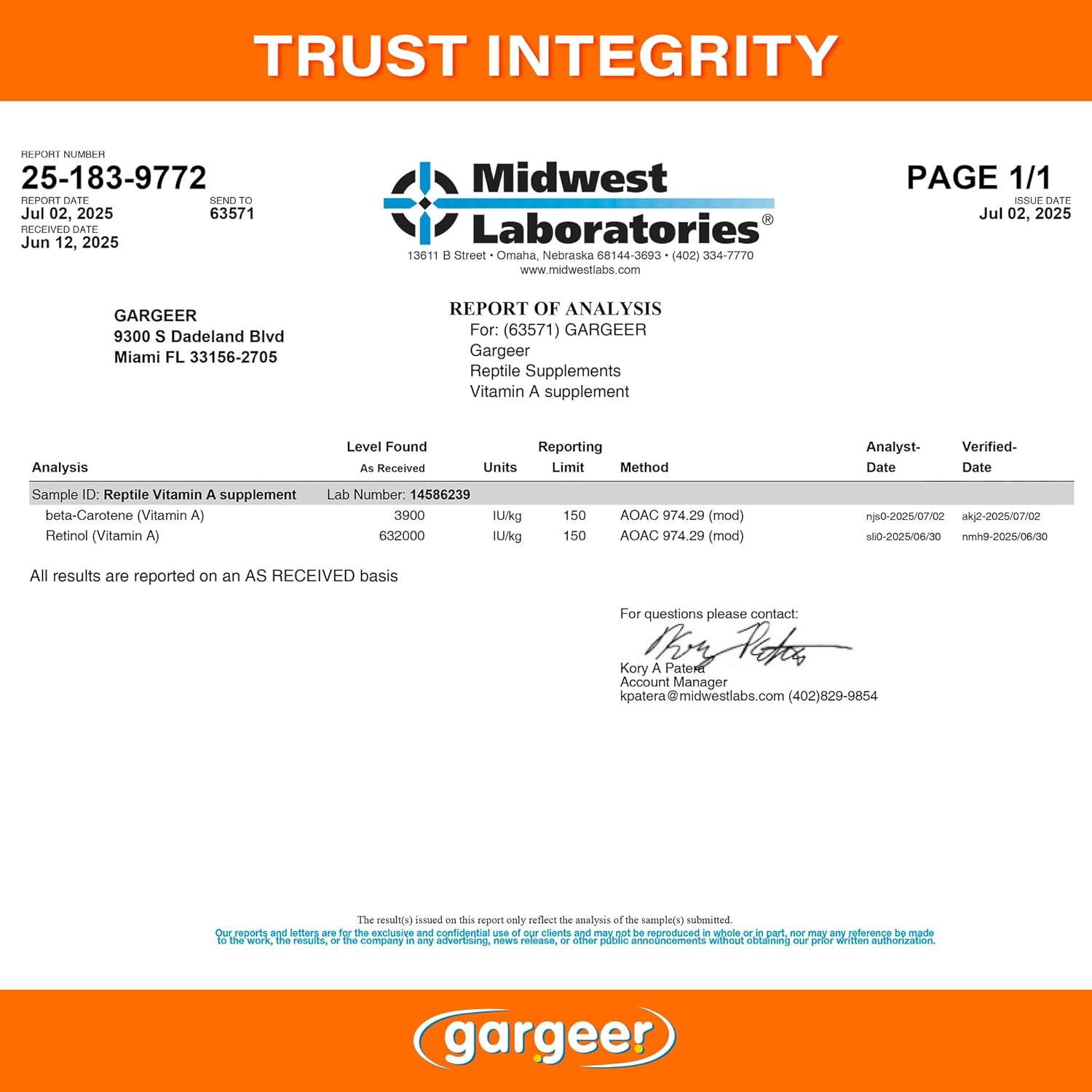 'Vitamin A Plus' Supplement for Reptiles | Retinyl Palmitate + Beta-Carotene | Supports Vision, Skin, Immune & Vitality | Geckos, Dragons, Tortoises, Turtles, Snakes | 3oz | Made in USA. Enjoy!