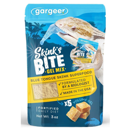 3oz Blue Tongue Skink Food. Complete Gel Diet for Both Juveniles and Adults. Proudly Made in The USA, Using Premium Ingredients, Fortified Gourmet Formula. Enjoy!