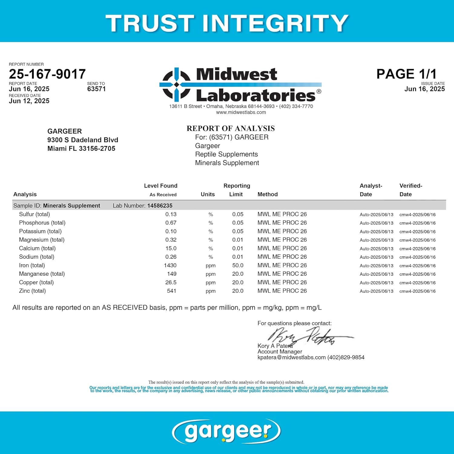 'Complete Minerals Plus' Supplement for All Reptiles | Supports Strong Bones, Shell, Skin, Muscle Function, Metabolism & Clay Minerals Boost | Lizards, Turtles & Tortoises | 3oz | Made in USA. Enjoy!