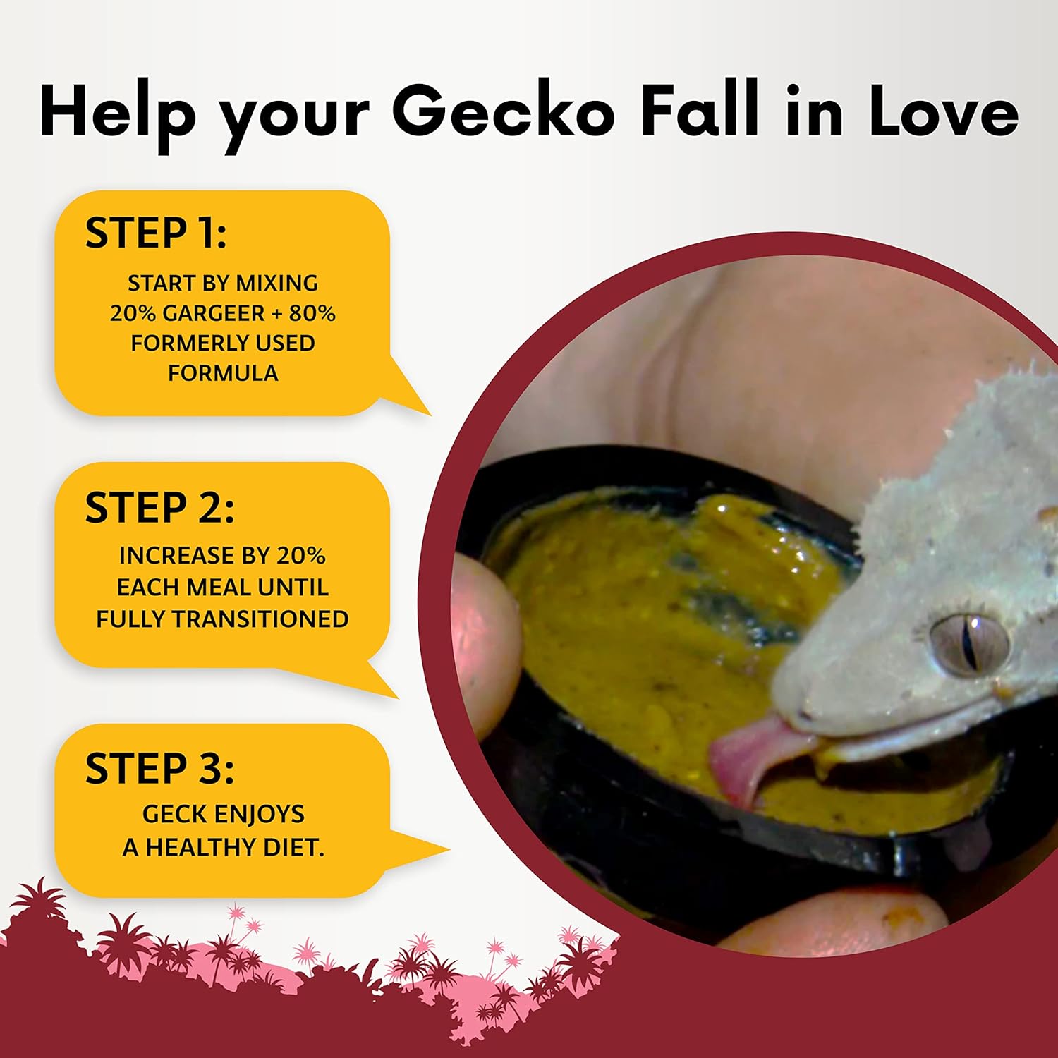 Complete Crested Gecko Food Diet. Premium Mix, Ready to Use Freshly Made Powder. Unique Formula, Developed & Made in The USA. Enjoy! (Papaya)