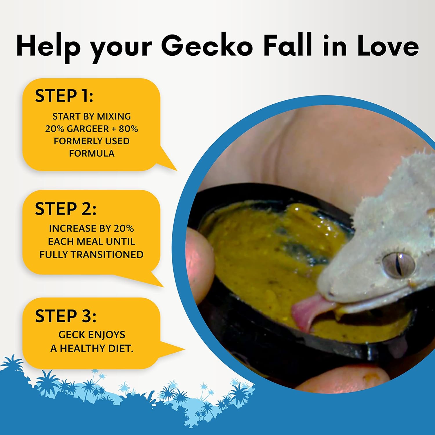 Complete Crested Gecko Food Diet. Premium Mix, Ready to Use Freshly Made Powder. Unique Formula, Developed & Made in The USA. Enjoy! (Mango)