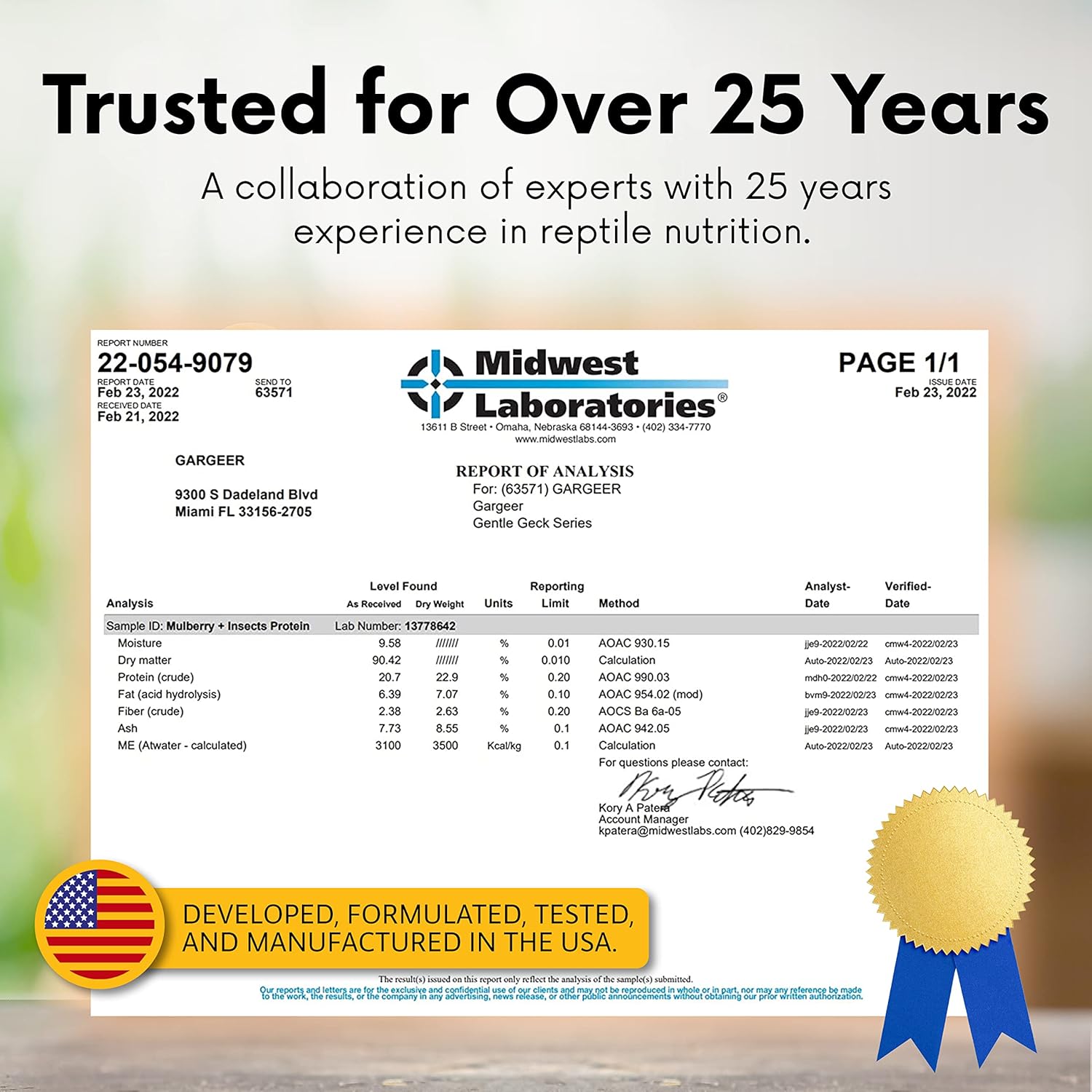 Complete Crested Gecko Food Diet. Premium Mix, Ready to Use Freshly Made Powder. Unique Formula, Developed & Made in The USA. Enjoy! (Mulberry + Insects Protein)