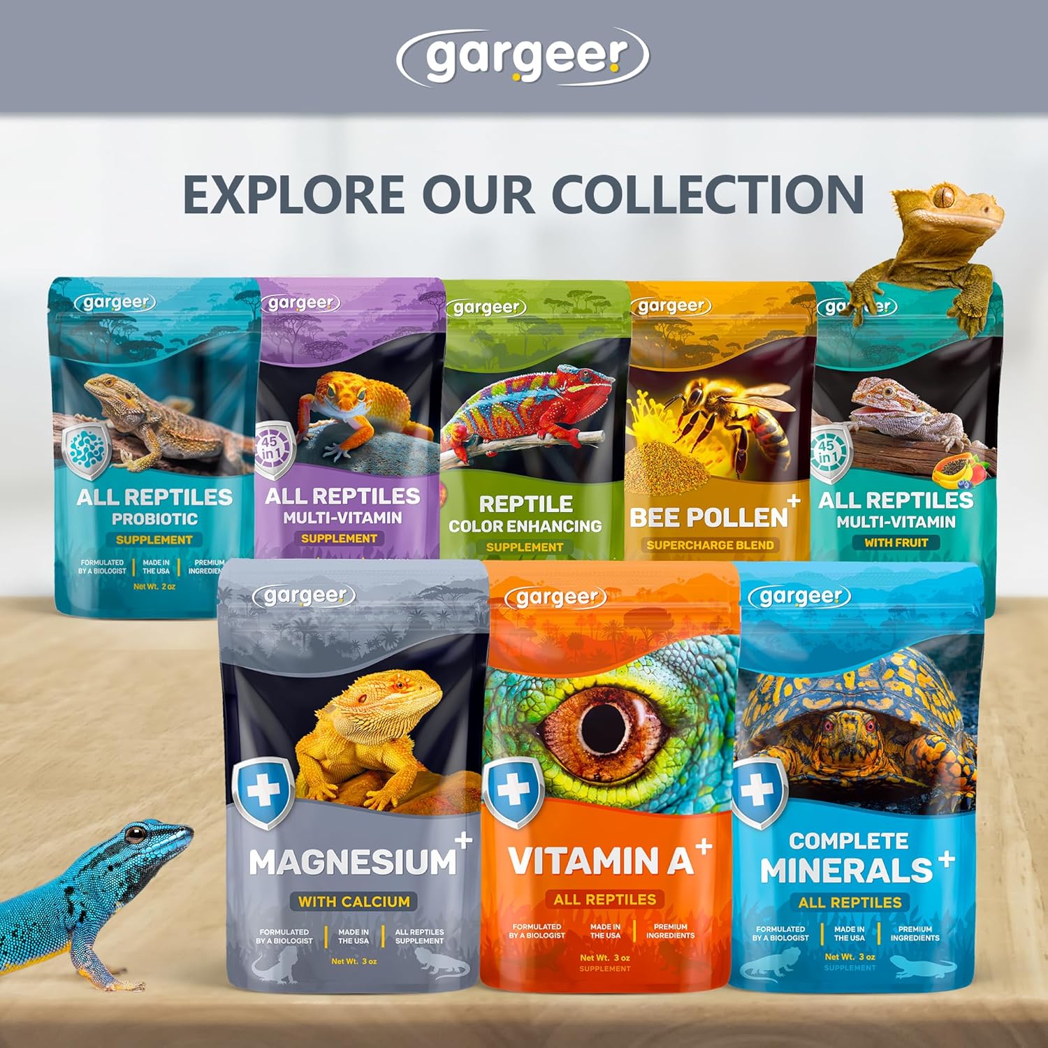 'Magnesium & Calcium' Supplement for All Reptiles | Dual Mineral Support for Strong Bones, Muscle & Nerves Function | Chelated Magnesium for Better Absorption | 3oz | Made in USA. Emjoy!