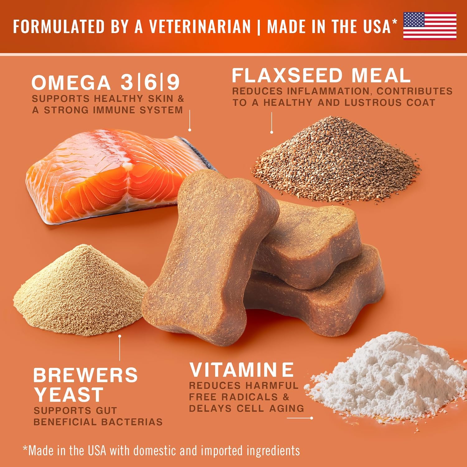 Gargeer Shiny Coat Omega 3-6-9 Supplement. Itchy Skin Relief & Seasonal Allergies Support. Packed with Fatty Acids for Skin & Coat Defense. USA Vet Created - Vegetable Flavor – 120 Soft Chews. Enjoy!