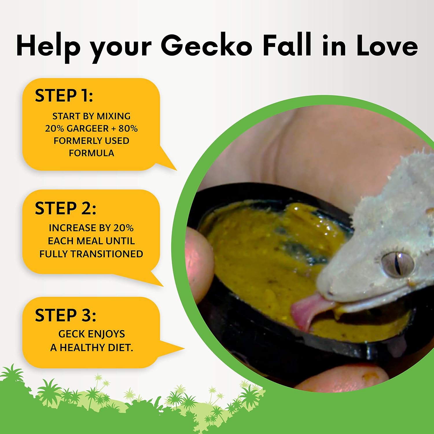 Complete Crested Gecko Food Diet. Premium Mix, Ready to Use Freshly Made Powder. Unique Formula, Developed & Made in The USA. Enjoy! (Fig + Insects Protein)