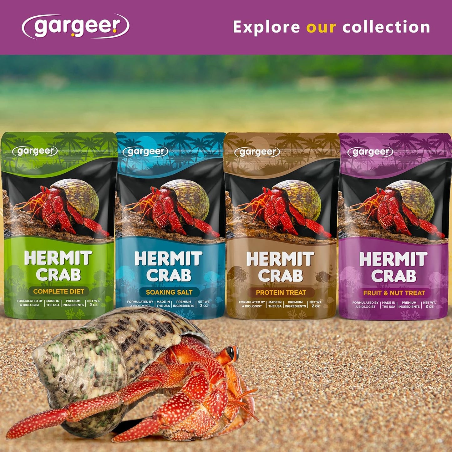 Gargeer Hermit Crab Fruit and Nuts Treat. Non-GMO Yummy Premium Ingredients, to Meet All Nutritional Needs