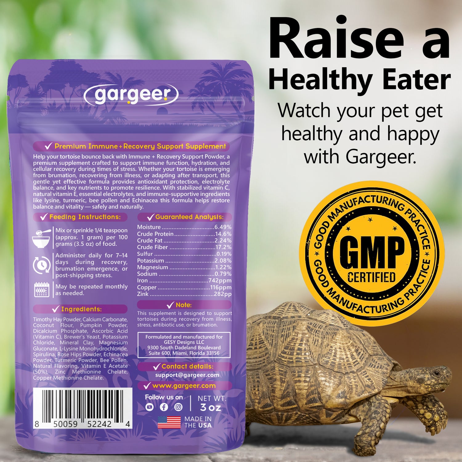 Tortoise Immune & Recovery Support Supplement