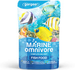 Front of the 3 oz pouch of complete saltwater gel fish food