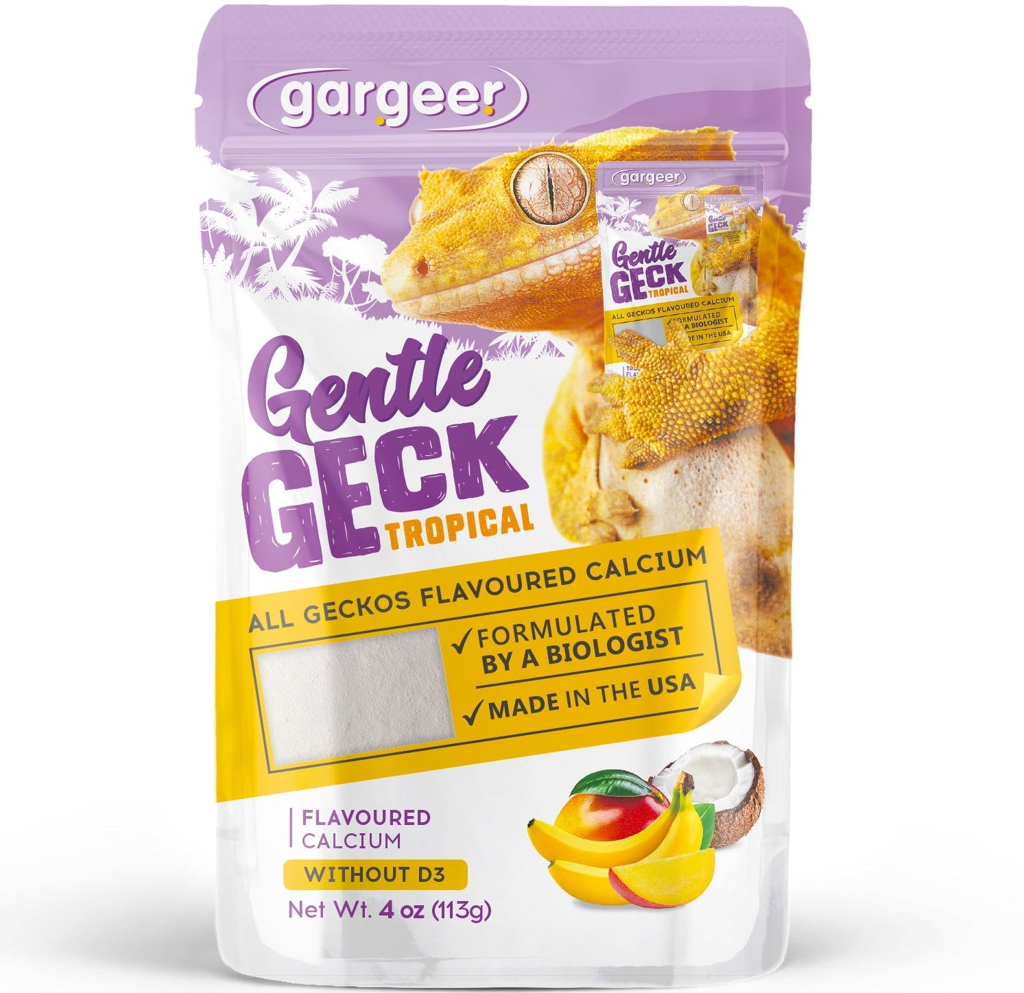 Gecko Tropical Calcium, No D3