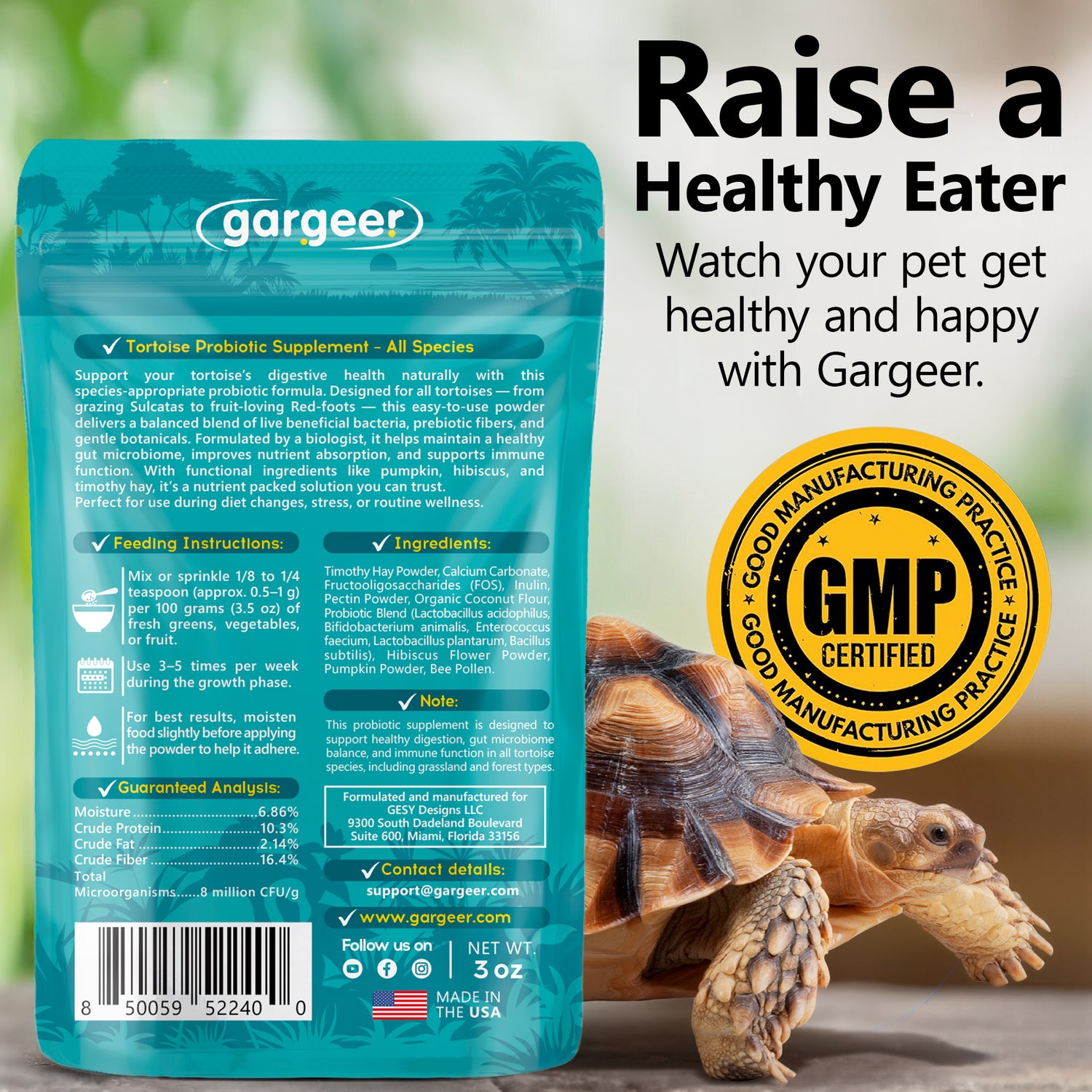 Tortoise Gut Guard Probiotic Supplement