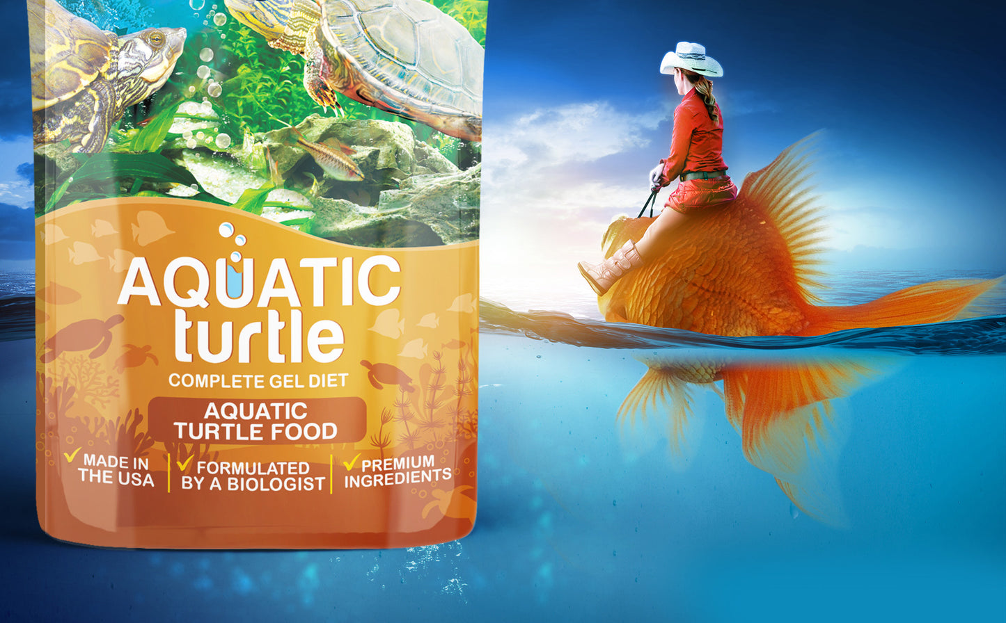 3oz Aquatic Turtle Food Complete Gel Diet for Hatchlings, Juveniles & Adults