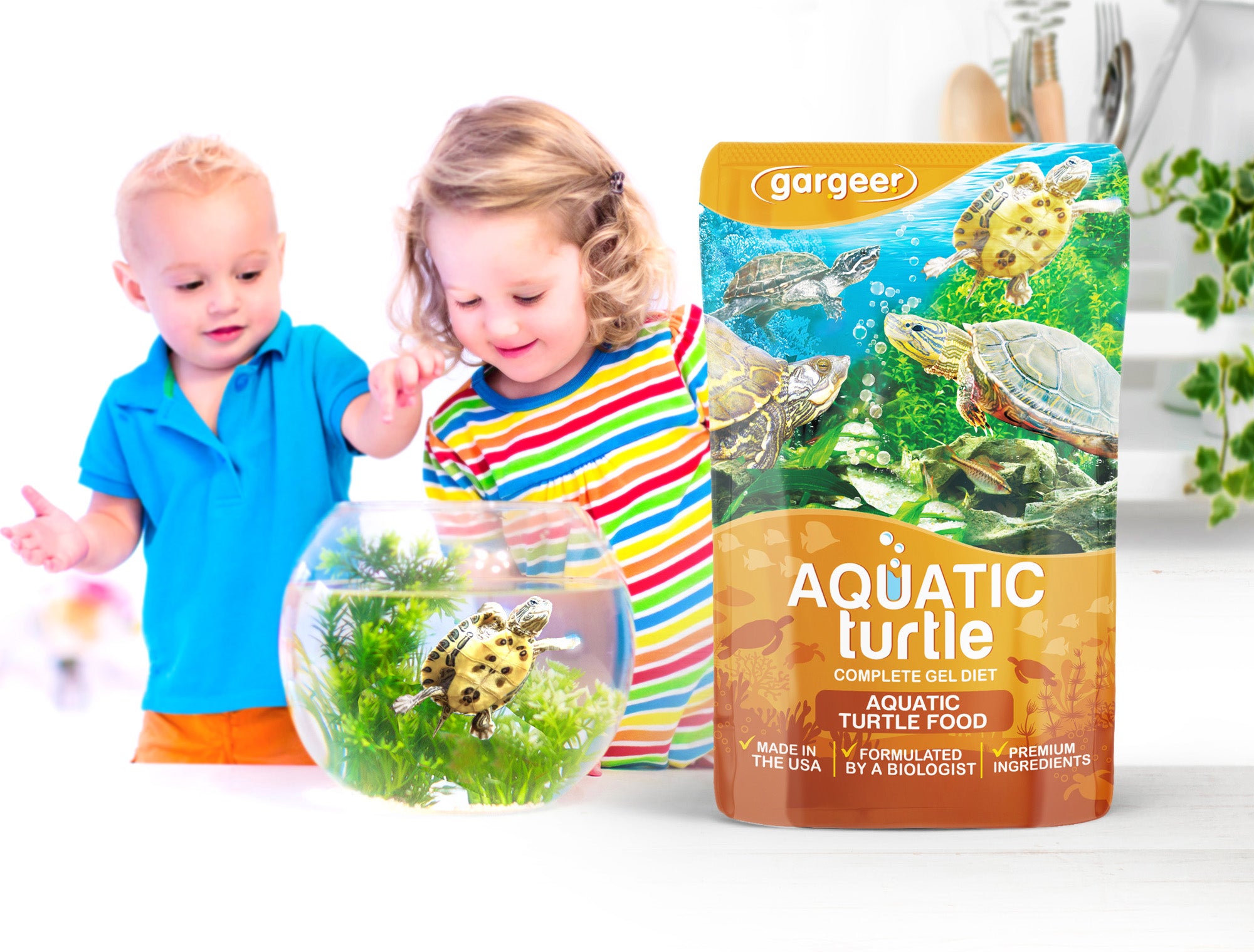 3oz Aquatic Turtle Food Complete Gel Diet for Hatchlings, Juveniles & Adults